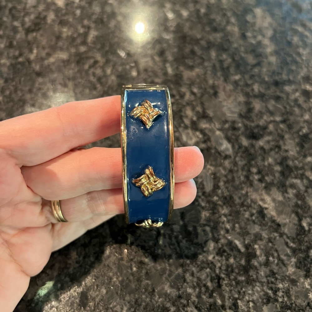 Blue and Gold Enamel Bracelet - Picture 3 of 6